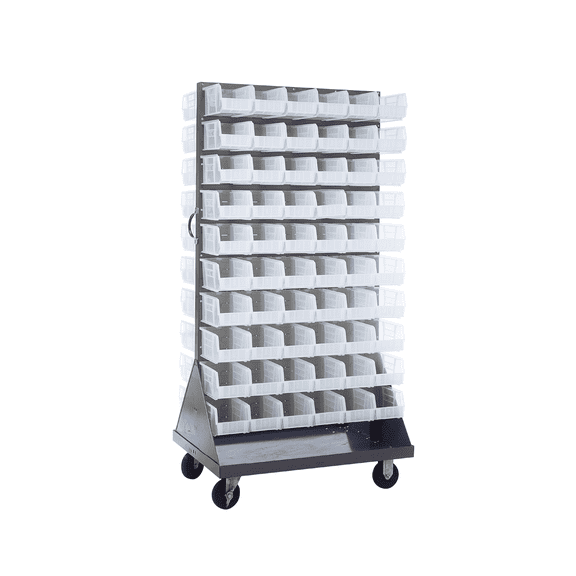 mobile louvered floor rack,36x25x72 in quantum storage systems qmd-36h-230cl