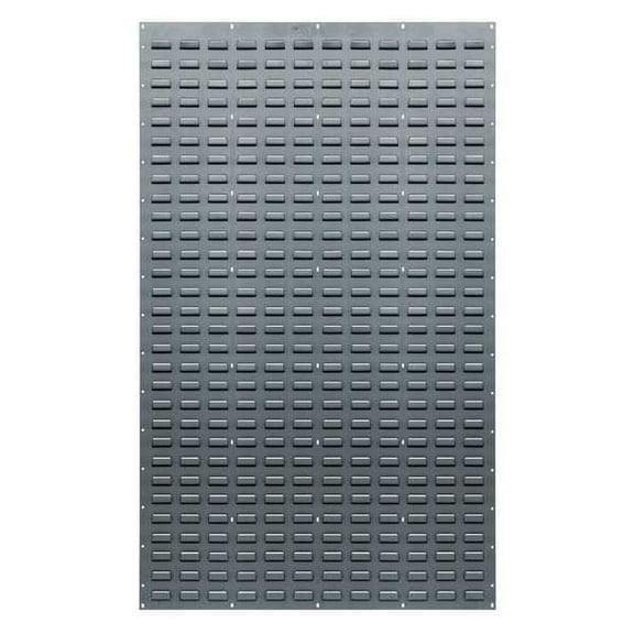 Steel Louvered Panel, 1/2 in D x 61 in H x 36 in W, Gray