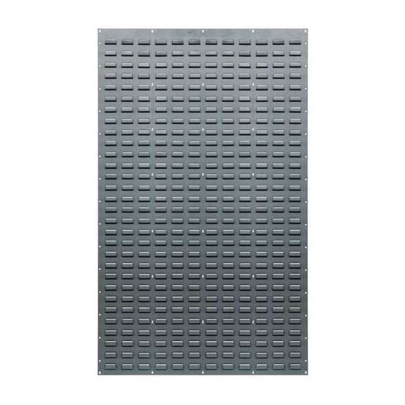 Steel Louvered Panel, 1/2 in D x 61 in H x 36 in W, Gray
