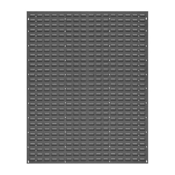 Steel Louvered Panel, 1 in D x 61 in H x 48 in W, Gray