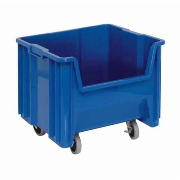 Quantum Storage Systems QGH805MOBBL Giant Stack Mobile Multipurpose Part Organizer Blue Bins 18" L x 17" W x 16" H 2 Pack