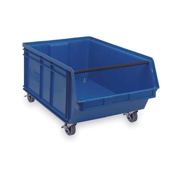 quantum storage systems 300 lb capacity, mobile bin, blue qms843mobbl