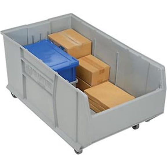 Quantum Storage Systems QRB256MOBGY 230.88 x 410.88 x 17.5 in. Plastic Mobile Rack Bin, Gray