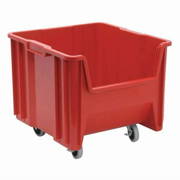 Quantum Storage Systems Mobile Bin,Red,Polyethylene,12 1/2 in QGH805MOBRD
