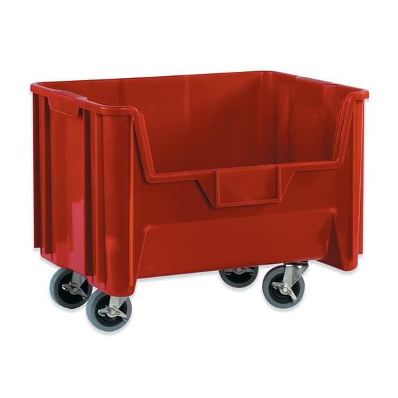 Box Partners Mobile Giant Stackable Bins 19 7/8" x 15 1/4" x 12 7/16" Red 3/Case BING121