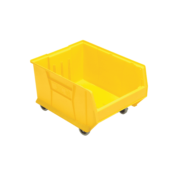 Quantum Storage Systems Mobile Hopper Bin,Red,PP,12 in QUS965MOBRD