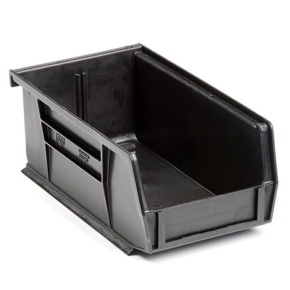 Quantum Storage Systems 550104BK Plastic Stacking Bin - 7.375 x 4.125 x 3 in. - Black