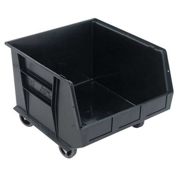 Quantum Storage Systems Mobile Bin, 18 in L, 16.5 in W, Plastic QUS275MOBBK