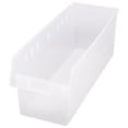 thumbnail image 1 of Quantum Storage QSB814CL Clear Plastic Storage Bins - 23.63 x 8.38 x 8 in., 1 of 1