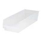 Quantum Storage Systems Qsb104cl Shelf Storage Bin, Polypropylene, Clear, 4 In