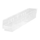 Quantum Storage Systems Qsb105cl Shelf Storage Bin, Polypropylene, Clear, 4 In