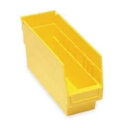 Quantum Storage Systems Qsb201yl Shelf Storage Bin, Polypropylene, Yellow, 6 In