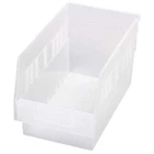 Quantum Storage Systems Qsb202cl Shelf Storage Bin, Polypropylene, Clear, 6 In