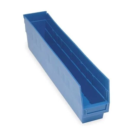Quantum Storage Systems Qsb205bl Shelf Storage Bin, Polypropylene, Blue, 6 In