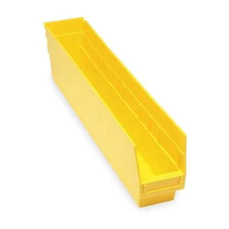 Quantum Storage Systems Qsb205yl Shelf Storage Bin, Polypropylene, Yellow, 6 In