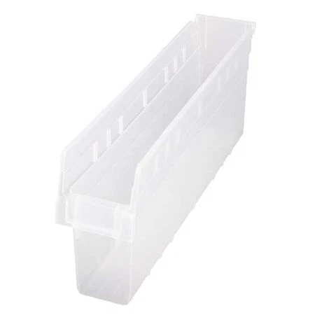 Quantum Storage Systems Qsb805cl Shelf Storage Bin, Polypropylene, Clear, 8 In