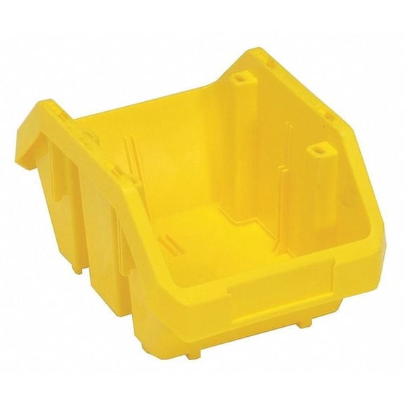 Quantum Plastic Quickpick Double Hopper Bin 6-5/8"W x 9-1/2"D x 5"H Yellow