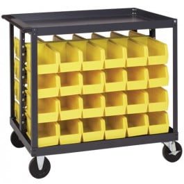 Quantum Storage QRC-4D 4-Rail Mobile Ergonomic Cart