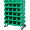 thumbnail image 1 of Quantum Storage Systems B1398841 QRU-12D-240-48 Double Sided 12 Rail Unit with 48 QUS240 Ultra Stack & Hang Bins, Green, 1 of 1