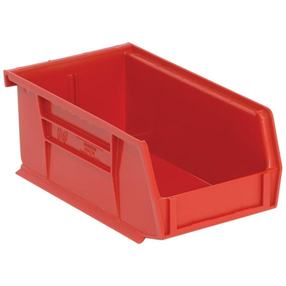 Quantum Storage Ultra Bin, Red, Stackable or Hangable, 4.1"W x 7.4"D x 3"H, 24 Pack