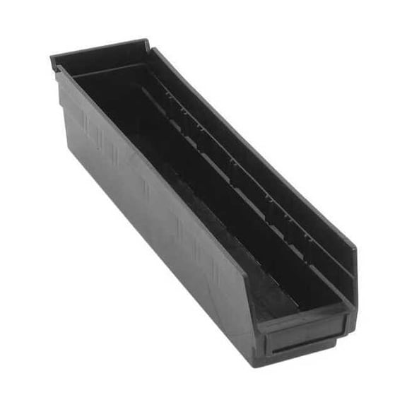 Quantum Storage Systems Shelf Bin,Black,Polypropylene,4 in QSB103CO