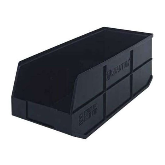 Quantum Storage Systems Shelf Bin,Black,Polypropylene,7 in SSB483BK
