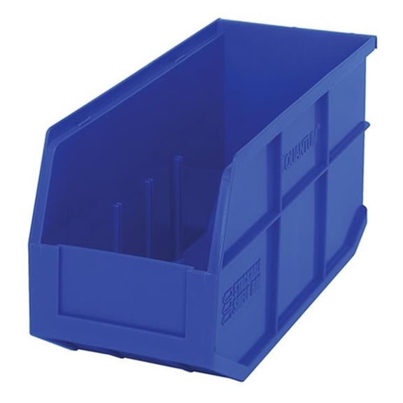 Quantum Storage Systems SSB441BL Stackable Shelf Part Organizer Blue Bins 14" L x 6" W x 7" H 6 Pack