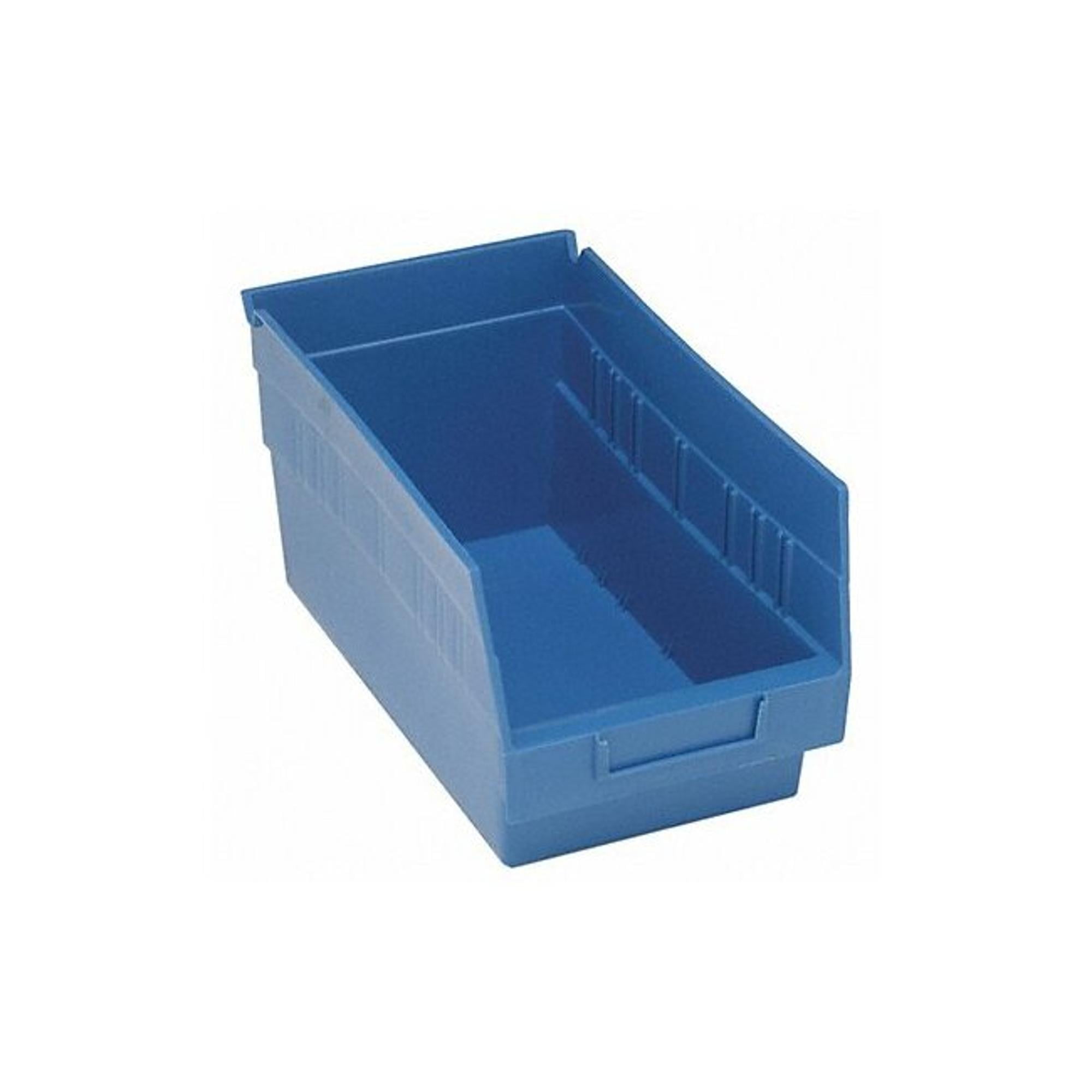 Quantum Storage Systems Shelf Bin,Blue,Polypropylene,8 in QSB802BL ...