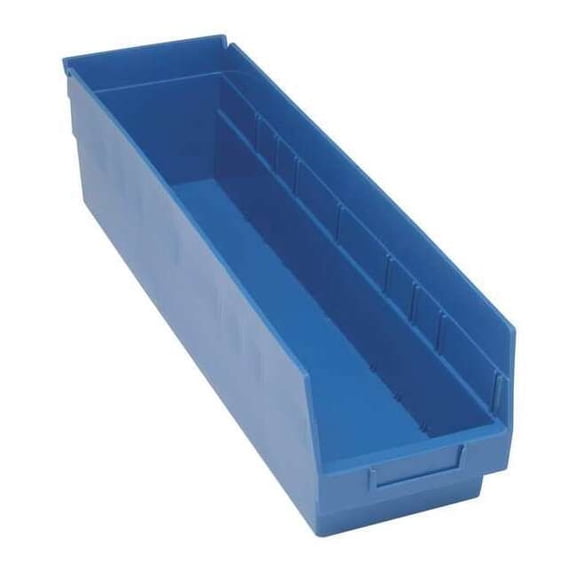 Quantum Storage Systems Shelf Bin,Blue,Polypropylene,8 in QSB806BL