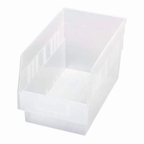 Quantum Storage Systems Shelf Bin,Clear,Polypropylene,6 in QSB207CL
