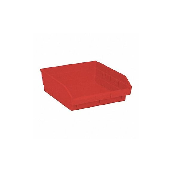 Quantum Storage Systems Shelf Bin,Red,Polypropylene,4 in QSB109RD