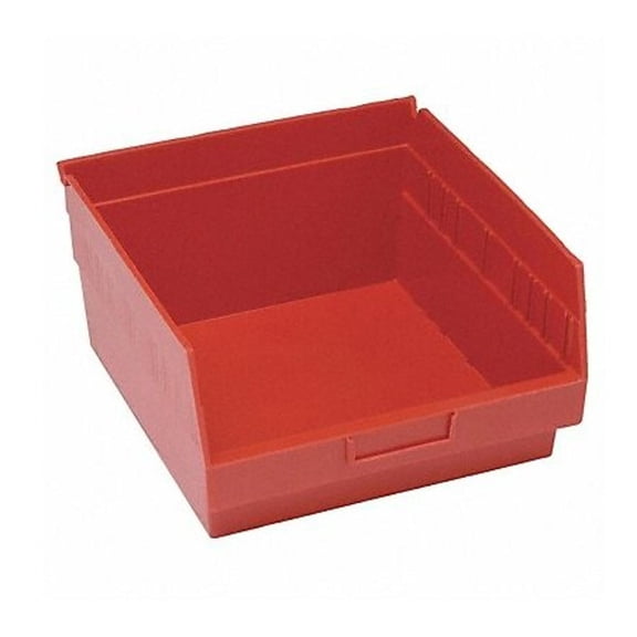 Quantum Storage Systems Shelf Bin,Red,Polypropylene,8 in QSB809RD