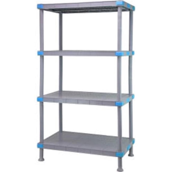 Quantum Storage Systems QP214250SS-4 Millenia Adjustable Solid Plastic 4 Shelves 50" H x 42" W x 21" D