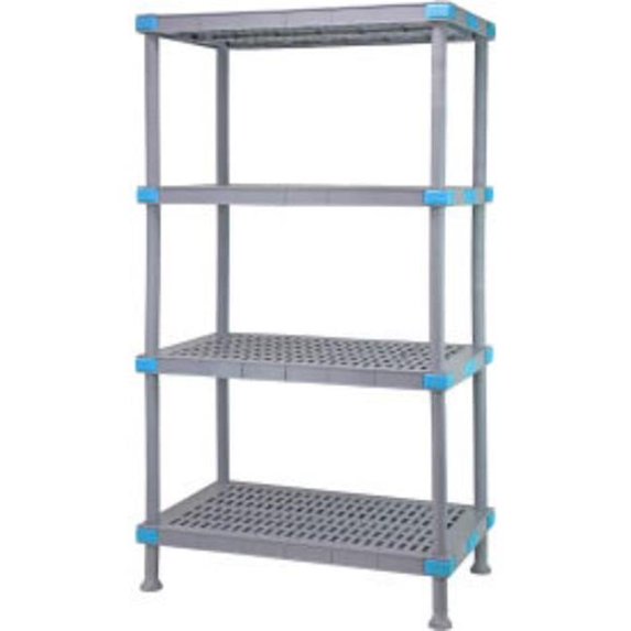 Quantum Storage Systems B3121582 Shelving Unit - 60 x 18 x 62 in. 4 Open Grid Shelves Dunnage Stand