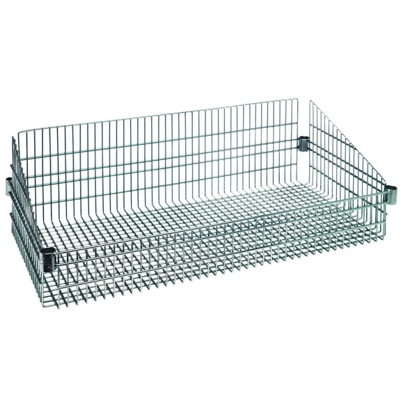 Quantum Storage BSK2436C Wire Shelving Chrome Post Basket - 24 x 36 in.