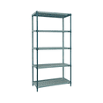 thumbnail image 1 of Quantum Storage Systems WR74-1836WPM-5 Hybrid Vented Metal Post Plastic Mat Green Epoxy 5 Shelves 74" H x 36" W x 18" D, 1 of 1