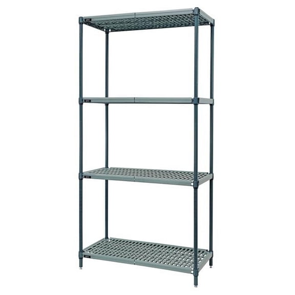 Quantum Storage Systems WR74-2454WPM Wire Plastic Mat Shelving Unit, 4-Tier - 54 x 24 x 74 in.