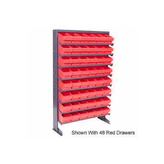 Quantum Storage Systems B382168 QPRS-701 Single Sided Rack with 32 Yellow Euro Drawers - 12 x 36 x 60 in.
