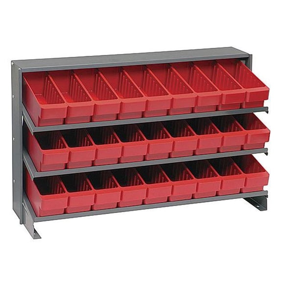Quantum Storage Systems B382101 QPRHA-501 Bench Rack with 27 Red Euro Drawers - 12 x 36 x 21 in.