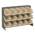 thumbnail image 1 of Quantum Storage Systems QPRHA-102IV Solid Single Sided 3 Shelves 23" H x 36" W x 13" D with 15 Ivory Bins 12" L x 7" W x 4" H, 1 of 1