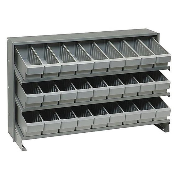 Quantum Storage Systems B382100 QPRHA-501 Bench Rack with 27 Gray Euro Drawers - 12 x 36 x 21 in.