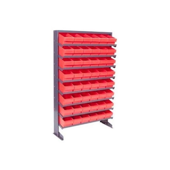 Quantum Storage Systems B382108 QPRS-601 Single Sided Rack with 48 Red Euro Drawers - 12 x 36 x 60 in.