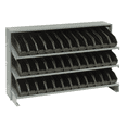thumbnail image 1 of Quantum Storage Systems QPRHA-100BK Solid Single Sided 3 Shelves 23" H x 36" W x 13" D with 36 Black Bins 12" L x 3" W x 4" H, 1 of 1