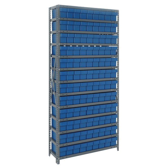 Quantum Storage Systems Shelving Unit, Solid in Carbon Steel Material, Galvanized Color