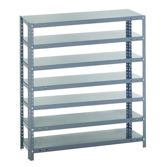Quantum Storage Systems 1839-000 Shelving Unit for Shelf Bin System (Bins Sold Separately), 18" W x 36" D x 39" H