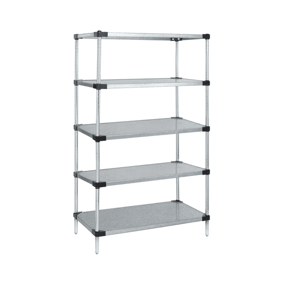 Quantum Storage Systems WR63-2448SG-5 Starter Kit Solid Galvanized Steel 5 Shelves 63" H x 48" W x 24" D