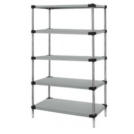 Quantum Storage Systems WR86-2154SG-5 Starter Kit Solid Galvanized Steel 5 Shelves 86" H x 54" W x 21" D