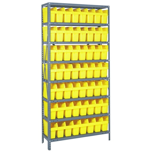 Quantum Storage Systems Shelving Unit, Solid in Carbon Steel Material, Galvanized Color