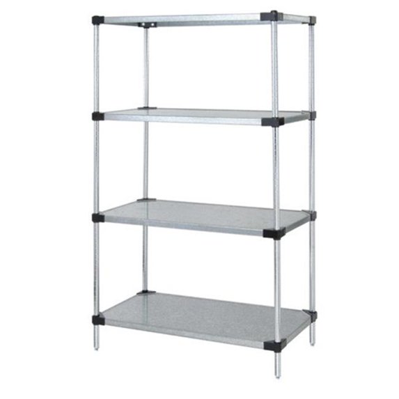 Quantum Storage WR54-2442SG 4-Shelf Galvanized Steel Solid Shelving Unit, 24 x 42 x 54 in.