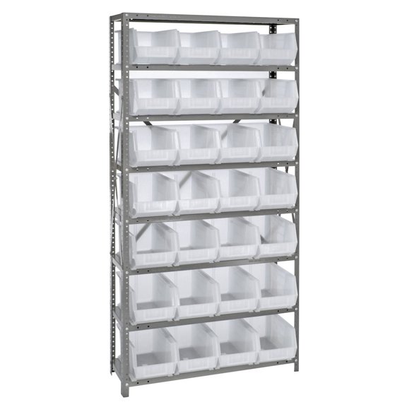 Quantum Storage Systems Shelving Unit, Solid in Carbon Steel Material, Gray Color